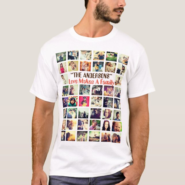 Camiseta Agregar el texto y las fotos de forma personalizad (Anverso)