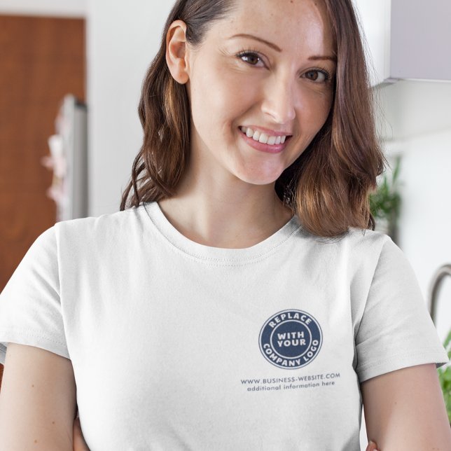 Camiseta Agregar eventos de la compañía de logotipos de emp (Add Your Business Logo Website Company Events T-Shirt)