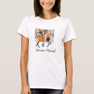 Camiseta agregar foto de pareja recién casados agregar nomb