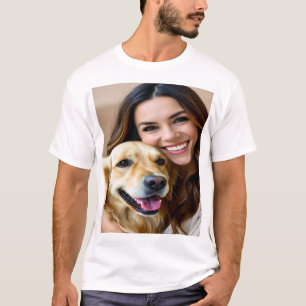 Camiseta Agregar Foto Personalizada de Golden Retriever