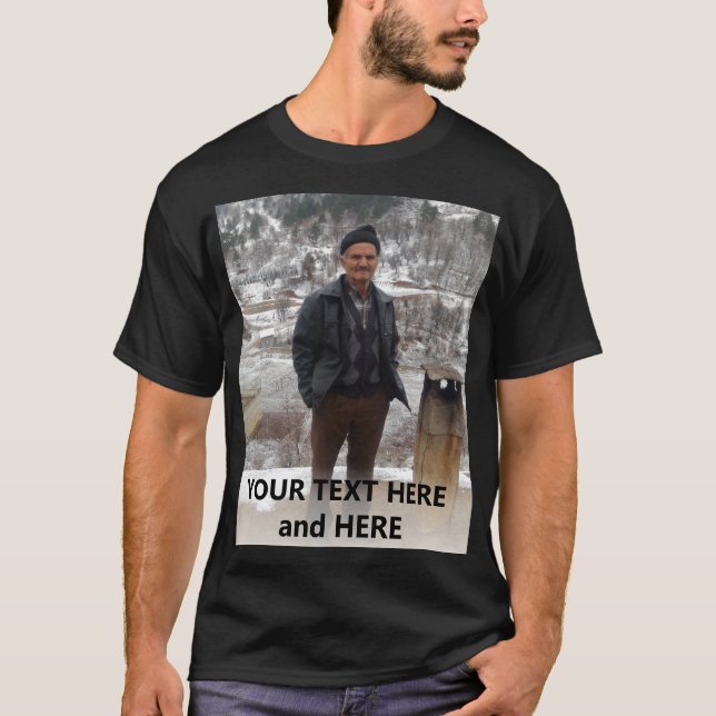 Camiseta Agregar foto y texto personalizados (Anverso)