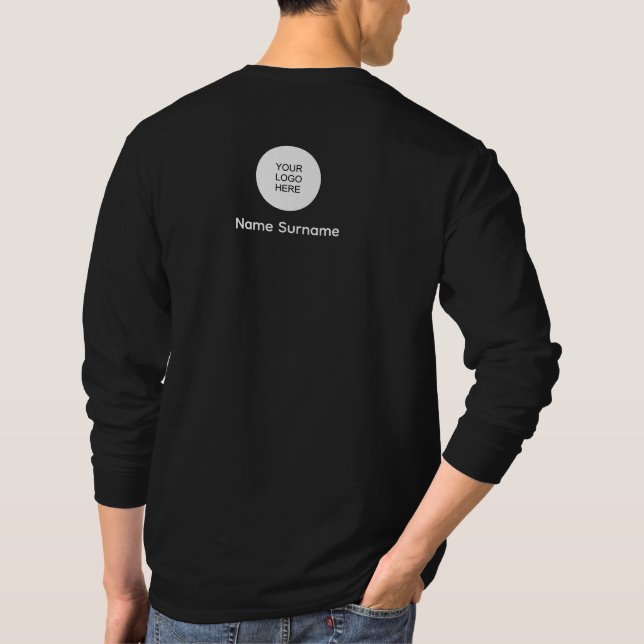 Camiseta Agregar los logotipos de la empresa personalizados (Reverso)