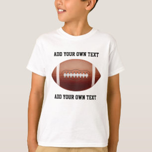 Camiseta Agregar texto al almohada de tiro de fútbol
