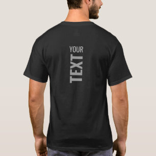 Camiseta Agregar texto Diseño de doble cara Imprimir planti