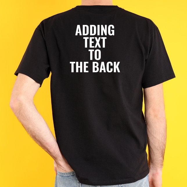Camiseta Agregar Texto Personalizado Al Personalizado Atrás (Subido por el creador)