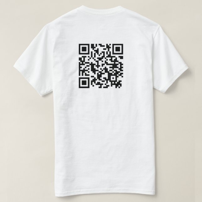 Camiseta agregar url a código qr (Reverso del diseño)