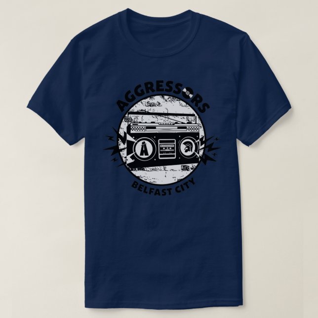Camiseta Agresores de radio de Belfast (Diseño del anverso)