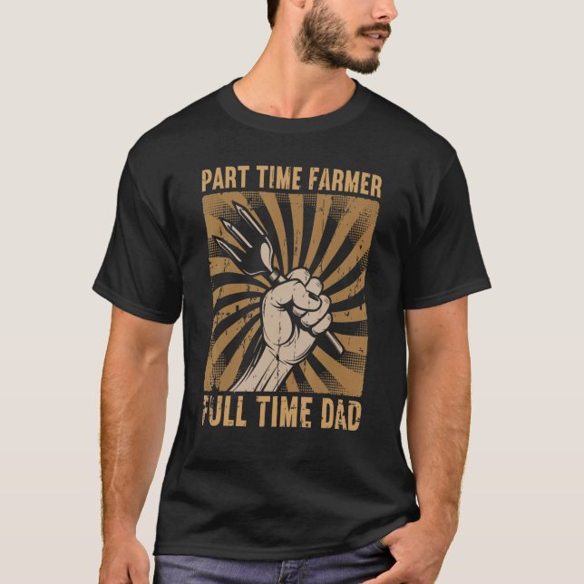 Camiseta Agricultor a tiempo parcial macho a tiempo complet (Anverso)