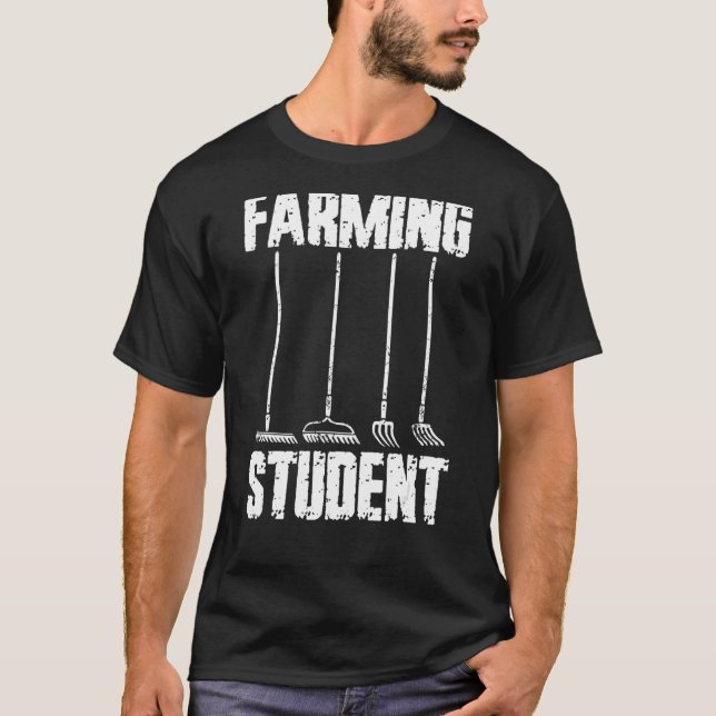 Camiseta Agricultor Agrícola De Tractores Agrícolas Estudia (Anverso)