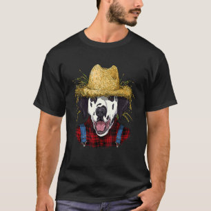 Camiseta Agricultor dálmata cultivando perrito Mascota de c