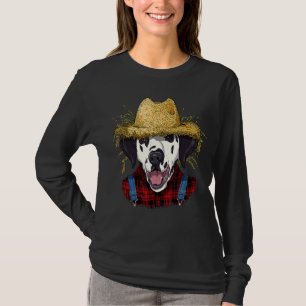 Camiseta Agricultor dálmata cultivando perrito Mascota de c