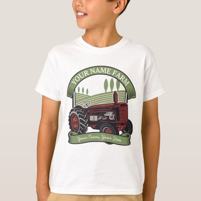 Camiseta Agricultor de campo de cultivo de cosecha de vinta (Anverso)