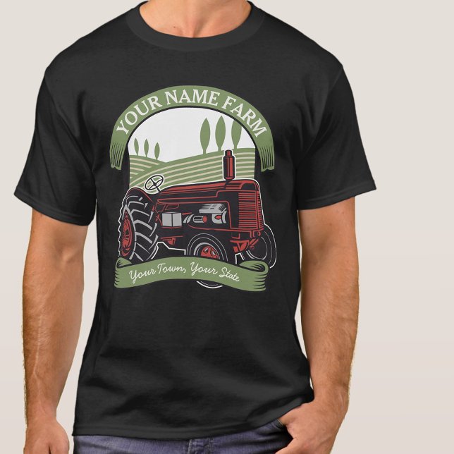 Camiseta Agricultor de campo de cultivo de cosecha de vinta (Subido por el creador)