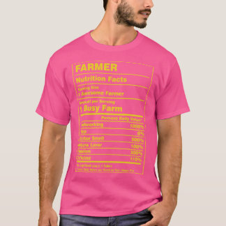 Camiseta Agricultor de datos de nutrición