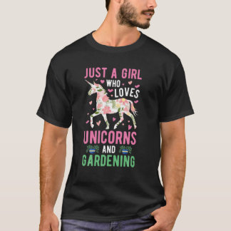 Camiseta Agricultor de plantas Lover Unicornios Jardinería