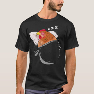 Camiseta Agricultor de prendas de pijama de pollo durmiendo