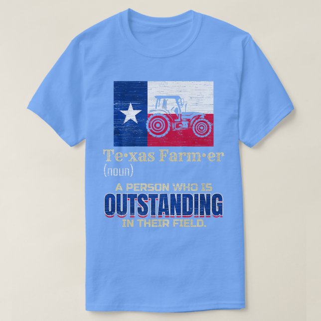 Camiseta Agricultor de Teas una persona sobresaliente en su (Diseño del anverso)