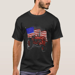 Camiseta Agricultor de tractores de bandera de Estados Unid