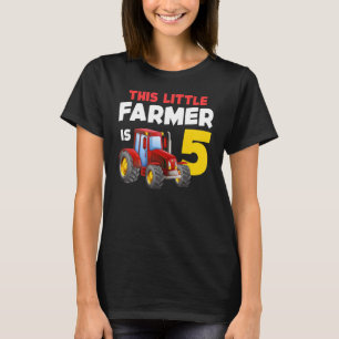 Camiseta Agricultor de tractores de granjas de 5 años 5ª fi