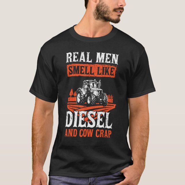 Camiseta Agricultor de tractores dice que los hombres de ve (Anverso)