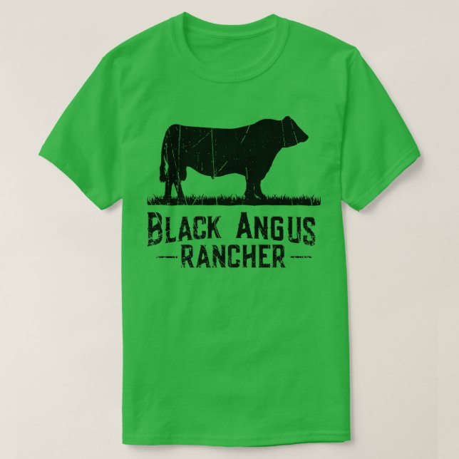 Camiseta Agricultor de vaca - Angus negro (Diseño del anverso)