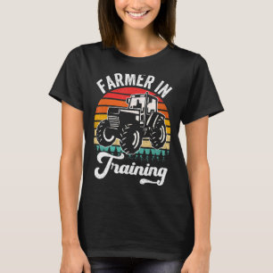 Camiseta Agricultor En Formación Agrícola Tractor Retro Sun
