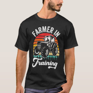 Camiseta Agricultor En Formación Agrícola Tractor Retro Sun