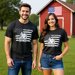 CAMISETA AGRICULTOR ESTADOUNIDENSE ORGULLOSO