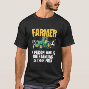 Camiseta Agricultor Que Está Pendiente En Su Empresa De Cam