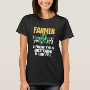 Camiseta Agricultor Que Está Pendiente En Su Empresa De Cam