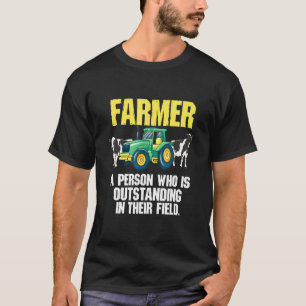 Camiseta Agricultor Que Está Pendiente En Su Empresa De Cam