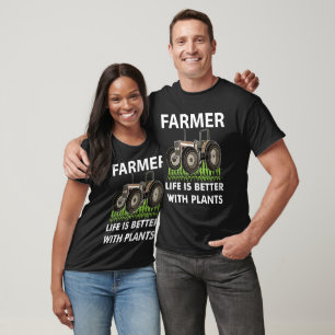 Camiseta Agricultor Tractor Triple Campo Granja Granjero