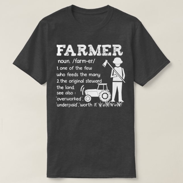 Camiseta Agricultor Uno De Los Pocos Que Alimenta El Rancho (Diseño del anverso)