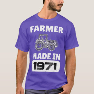Camiseta Agricultor Vintage Nacido En 1971 52 Años Padres D