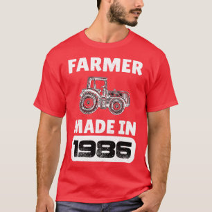 Camiseta Agricultor Vintage Nacido En 1986 Padres De 37 Año