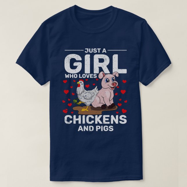 Camiseta Agricultoras Chicas Pollos Lover Farm Anim (Diseño del anverso)