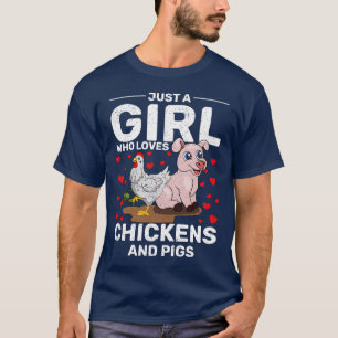 Camiseta Agricultoras Chicas Pollos Lover Farm Anim