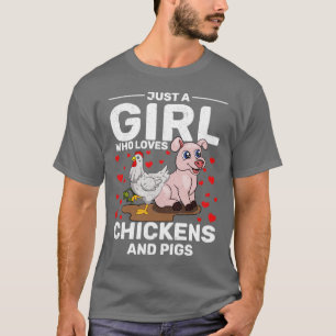 Camiseta Agricultoras Chicas Pollos Lover Farm Anim