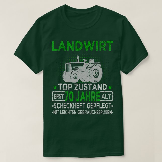 Camiseta Agricultores 70.º conductor de tractores agrícolas (Diseño del anverso)