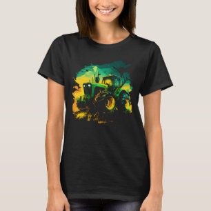 Camiseta Agricultores agrícolas manejando tractores de trek