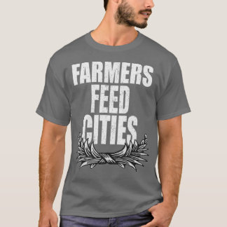 Camiseta Agricultores alimentan a las ciudades con apoyo a 