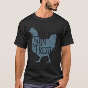 Camiseta Agricultores de huevos frescos cultivan gallinas