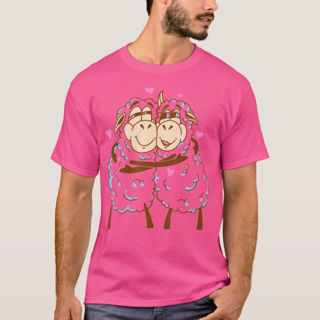 Camiseta Agricultores Niños Chicas Corazón en Oveja (Anverso)