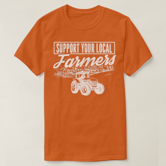 Camiseta Agricultura Agrícola Local Apoyo Al Agricultor Loc (Diseño del anverso)