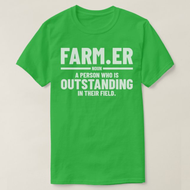 Camiseta Agricultura de definición de agricultor (Diseño del anverso)