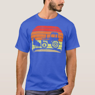 Camiseta Agricultura de Tractor Retro Sunset