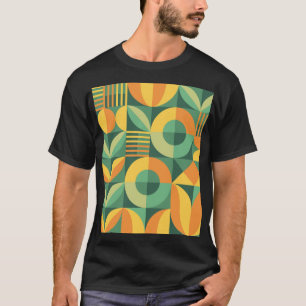 Camiseta Agricultura Geométrica Vintage Escandinava