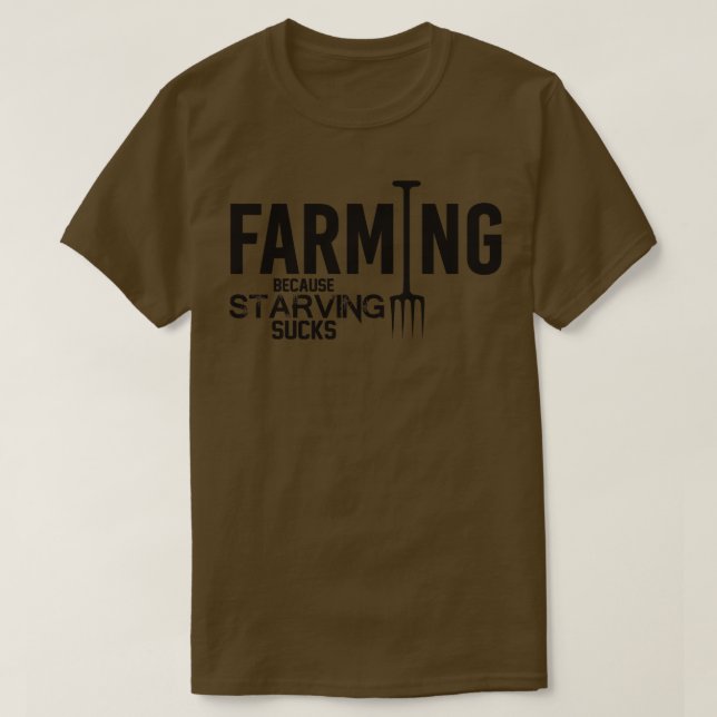 Camiseta Agricultura porque morir de hambre apesta (Diseño del anverso)