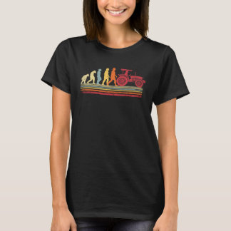 Camiseta Agriculture   Human Evolution Tractor Cultivator F