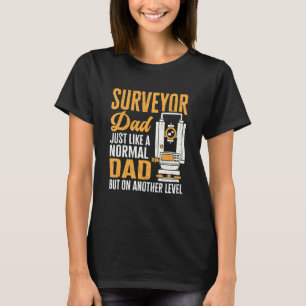 Camiseta Agrimensor Padre Topografía Cartógrafo Terreno Hom